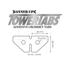 Banner Ups Mini PowerTabs small white [5 pcs]